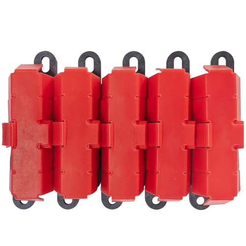 GLOSO Mega Fuse Holder with Cover M8 Stud 400 Amp Rating 5 Pack DMM - color: 5 Red Fuse Holder, size: Fuse Holder