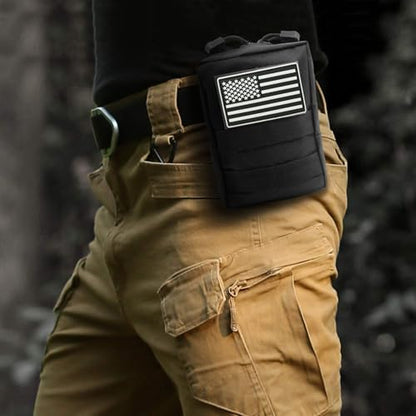 2 Pack Small Molle Pouches - Tactical Compact Water-Resistant EDC Pouch Bag Utility Belt Pouch Waist Pack Bag - color: ACU