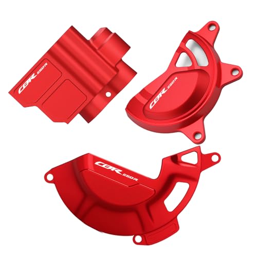 Motorcycle Engine Clutch Alternator Guard Protection Compatible with CBR650R 2024 2025 Engine Clutch Alternator Cover Crash Frame Slider Protector 2025 CBR650R Accessories -RD - color: red, size: Type-A+B+C