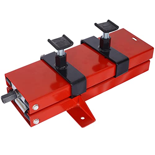 1100lbs Motorcycle Off-Road Bike Scissor Center Jack Lift Repair Stand with Wide Base and Adjustable Screw Adapters