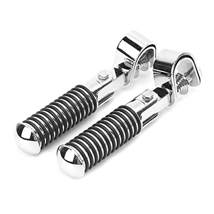 Universal Stainless Steel Motorcycle Foot Pegs Replacement for 1 Inch Engine Guards Foot Rests Mounting on Tubing
