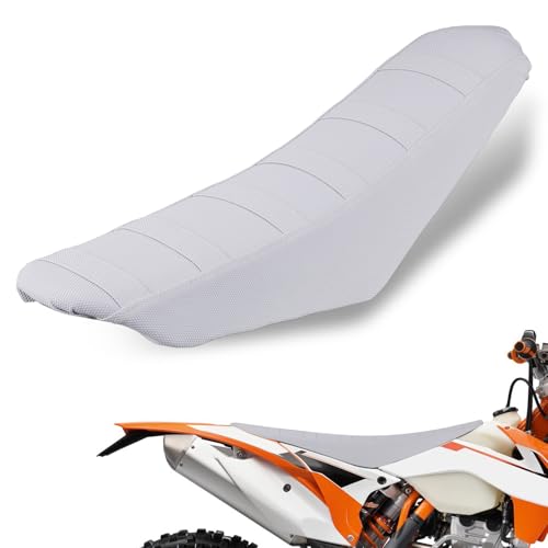 Dirt Bike Seat Cover Motorcycle Gripper Cushion Cover Universal for CRF XR RMZ RR YZF YZ PW TTR WR KLX KX All Most Dirt Pit Bikes Enduro White - color: White