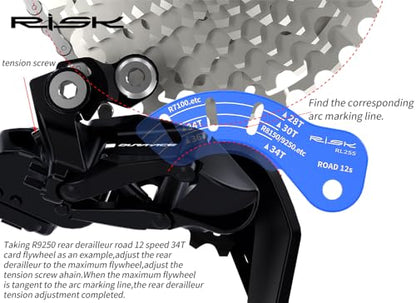 Road Bike 12T Electric Rear Derailleur Adjuster Adjustment Gauge Guide Tool Chain Gap Tool for R7100 R7150 RX820 R8150
