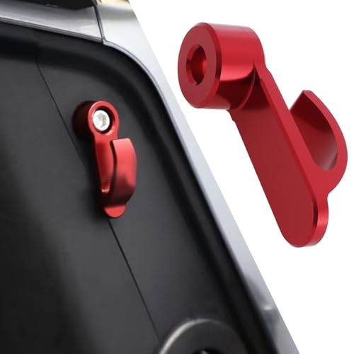 2Pcs Motorcycle Handlebar Hook CNC Aluminium Helmet Hook Suitable for Motorcycle Helmets Gloves Cups(Red) - color: Red