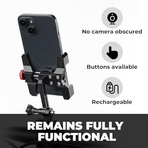 ROCKBROS Bike Phone Holder, Aluminum Bike Phone Mount Holder,Handlebar Mounted Cell Phone Holder for 4.7-7.1 Inch Phones (Stem Mount) - style: Stem Mount