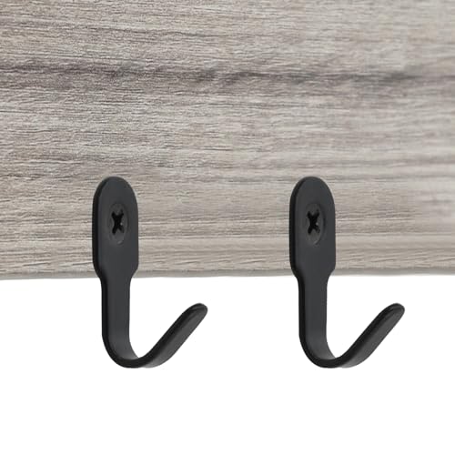 Oedema 20Pcs Wall Hooks Stainless Steel Wall Mount Black J Hooks for Hanging Mirror Picture Coats Clothes Keys Bath Tower - style: Black,20 Pcs