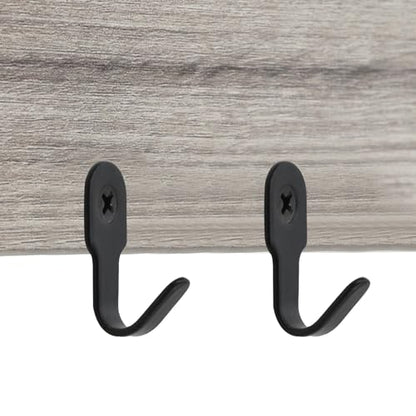 Oedema 20Pcs Wall Hooks Stainless Steel Wall Mount Black J Hooks for Hanging Mirror Picture Coats Clothes Keys Bath Tower - style: Black,20 Pcs