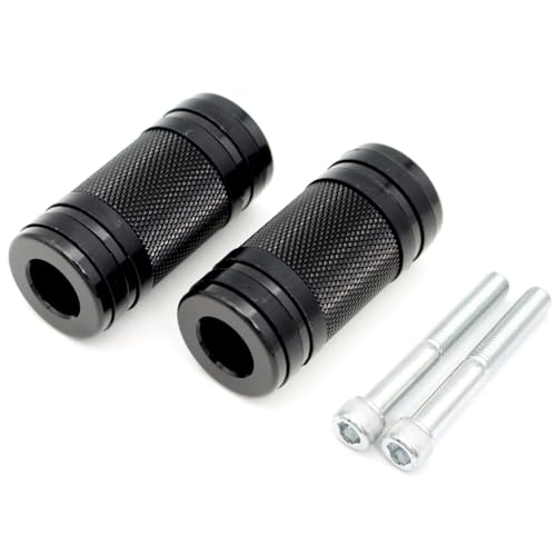 ONETEN Motorcycle CNC Edge Cut Anti-Skid Gear Knurled Shifter Peg Retro Refit Shift Lever Pegs Pedal Fit for Harley Sportster Touring Dyna Softail - color: Black+Silver