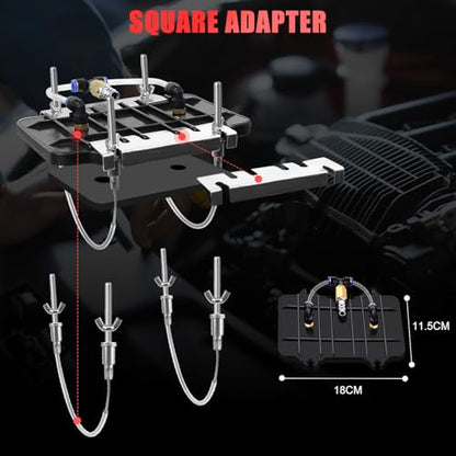 JIFETOR 5L Pneumatic Brake Pressure Bleeder Kit, Air Power Pressurized Master Cylinder Clutch Fluid Bleeding Tool Set with Bleed Machine, Collection Bottle and Adapters, Red Cylinder - color: Red Cylinder
