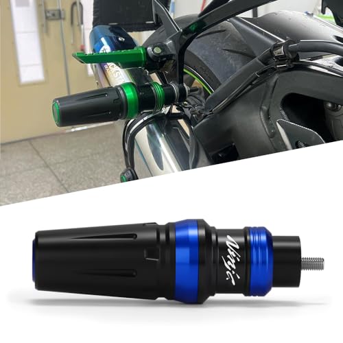 Motorcycle Exhaust Slider Crash Protector Compatible with Ninja 250R 300 400 650 ZX-10R ZX-14R 1000SX 1100SX 2006-2024 2025 2026 | Frame Slider Falling Protection Accessories (Blue) - color: blue