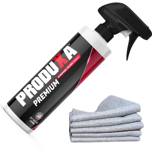 Premium Hydrophobic Waterless Car Detailer Spray-Ceramic Spray Wax, Paint Sealant, UV Protection | All-in-One Car Detailing Kit for Cars, Trucks, Motorcycles & RVs + 5 Microfiber Towels