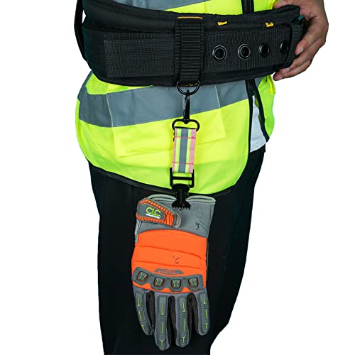 KUNN Firefighter Glove Strap Safety Glove Holder Clips for Work with Alligator Clip - color: Pink
