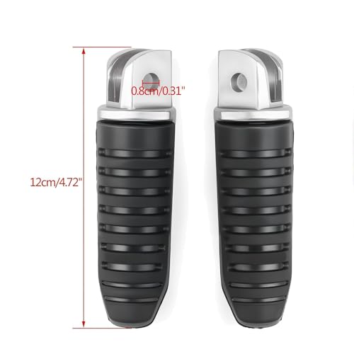 Motorcycle Footpegs, Front & Rear Foot Rest Foot Peg Footrests Black fits for Suzuki DL650 V-Strom 650 GSX1300R 2008-2012 - color: Black#Suzuki#Front+Rear
