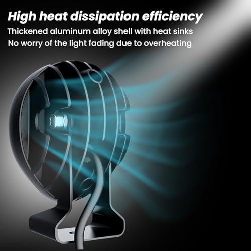 1PCS Alien-Style Motorcycle Auxiliary Lights, Motorcycle Healights Driving Light with High/Low Beam Mode, 30W DC12V-90V, ATV Led Lights, Led Spot Light for Truck ATV UTV Dirtbike Ebike - style: 1PCS High Beam-White&Low Beam-Yellow