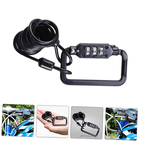 Motorcycle Helmet Lock Cable, Portable Steel Wire Helmet Safety Lock with Combination Password, Lightweight Tamper-Resistant Motorcycle Accessory for Outdoor Security