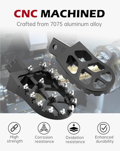 CNC Foot Pegs Alumiunm Dirt Bike Footpegs Compatible with CRF50 CRF70 XR50 XR70 XR110 CRF XR 50 70 M2R SDG DHZ KAYO Dirt Bike Pit Bikes (Black, CRF50/70 XR50/70/110 TaoTao) - color: Black, size: CRF50/70, XR50/70/110, TaoTao