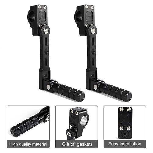 Xitomer 22-28mm Highway Peg Mounts Adjustable Footpeg Kit Long Angled, Rider Adjustable Highway Peg Mount Kit Engine Guards Crash Bars Footrest Mounting Brackets Arms - size: 165mm