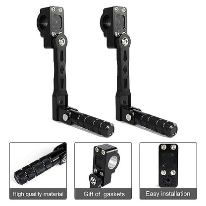 Xitomer 22-28mm Highway Peg Mounts Adjustable Footpeg Kit Long Angled, Rider Adjustable Highway Peg Mount Kit Engine Guards Crash Bars Footrest Mounting Brackets Arms - size: 165mm