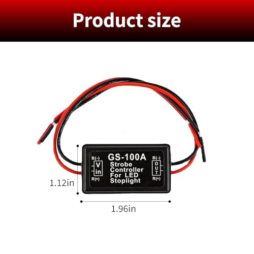 Flashing Strobe Blinking Controller Flasher Module, 2 Pcs Led Flasher Module,Gs-100a Spotlight Controller, Suitable For Most Cars, Trucks, Suvs, Motorcycles Tail Light Safety Alert Controller