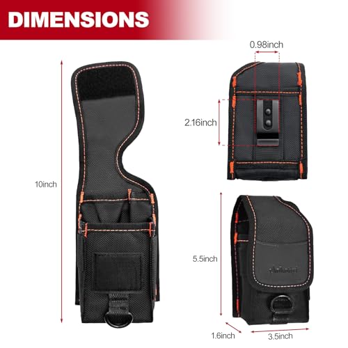 Multitool Holster Sheath with Belt Clip | Small Multi-Pocket EDC Tool Pouch, Compatible with Leatherman Wave+, Tactical Tool Organizer for Camping, Work, Men