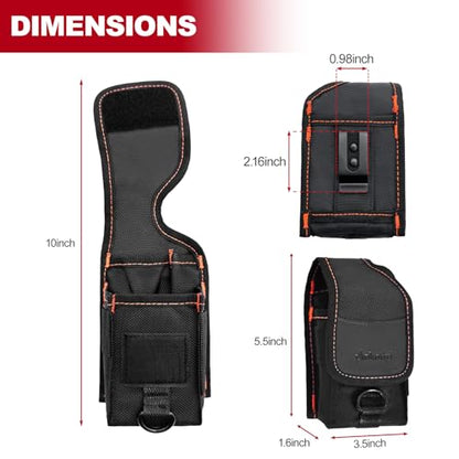 Multitool Holster Sheath with Belt Clip | Small Multi-Pocket EDC Tool Pouch, Compatible with Leatherman Wave+, Tactical Tool Organizer for Camping, Work, Men