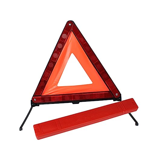 OUNONA 2pcs Safety Triangle Warning Signs Emergency Roadside Kit Vehicle Decals for Car SUV Truck - size: 43.5X37cm