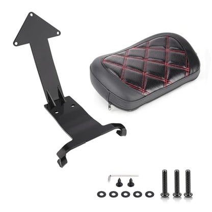 Motorcycle Rear Passenger Backrest Fit for Can-Am Ryker 600/900/Rally Edition 2019-2026, Ryker Sport 2022-2026, 15 Inches Detachable Backrest Pad with Mount Kit, Replace #219400843 (Red Line) - color: Red Line