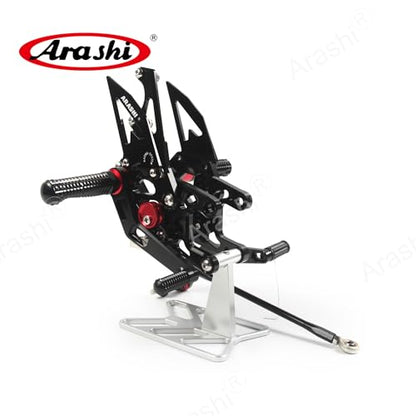 Arashi Version 2.0 Adjustable Rearsets for Honda CBR1000RR 2008-2011, Black - color: Black, size: CBR1000RR 2008-2011