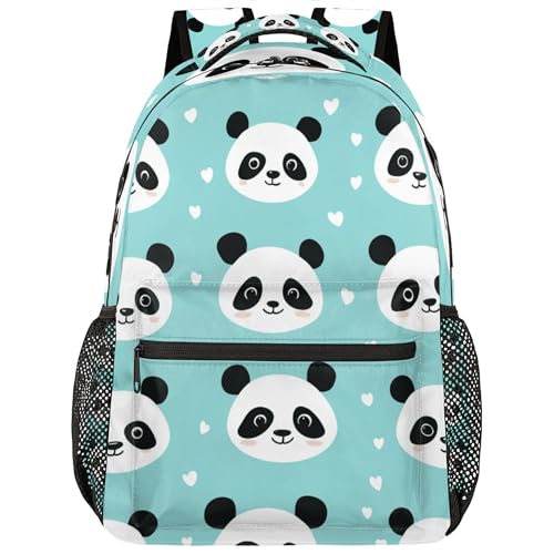 Kids Backpack for Boys Girls, Large Capacity College School Bag Bookbag Cute Panda Casual Travel Daypack - color: Cute Panda