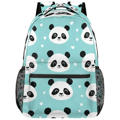 Kids Backpack for Boys Girls, Large Capacity College School Bag Bookbag Cute Panda Casual Travel Daypack - color: Cute Panda
