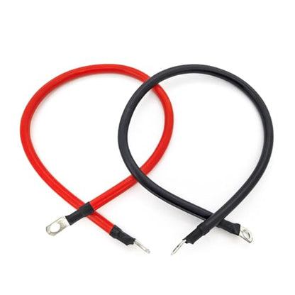 6 AWG Battery Cable 1FT 6 Gauge Pure Copper Battery Inverter Cables with 5/16 in Lugs Both Ends Power Inverter Wire Set for Automotive Solar Power Inverter Marine Boat RV Car Motorcycle (1FT) - size: 1 FT