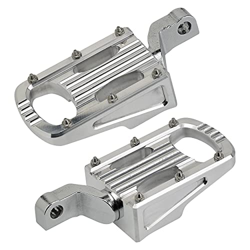 Biltwell Punisher Step | Foot Pegs for Harley Davidson | Motorcycle Highway Pegs | Softail, Sportster, Dyna, Fatboy, Iron 883 | CNC Billet Aluminum | 360° Rotating | Polished - color: Polished, size: Punisher Step Clevis