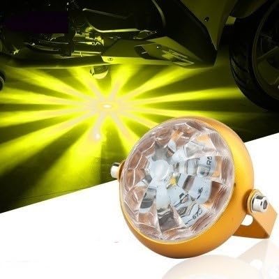 New Colorful Flash Motorcycle Electric Truck Chassis Lights LED Lights Rear Taillights Anti-Fog Lights Brake Lights Warning Lights (YELLOE) - color: YELLOE