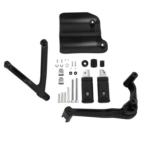TCT-MOTORPARTS Black Passenger Footpeg Supports Guard Fits for Harley Sportster S RH1250S 2021-2025 - color: Footpeg Supports+Shield Cover
