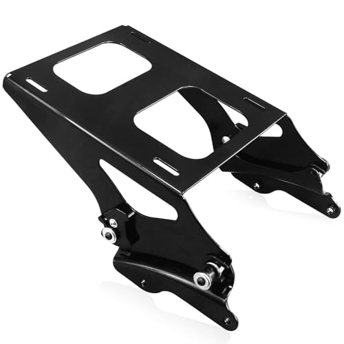 Luggage Rack 4 Point Docking Hardware Kit for Harley Detachable Tour Trunk Kit Two-Up Mounting Rack Compatible with Touring Road King Street Glide Road Glide Electra Glide 2014-2024 (Black) - color: 2014 UP Rack & Docking Black
