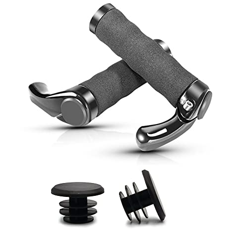 10 Pieces Handlebar Bar End Plugs Caps Bicycle Handlebar End Caps for Road Mountain Bike Most Bicycle Grip Bar End Plugs (Black)