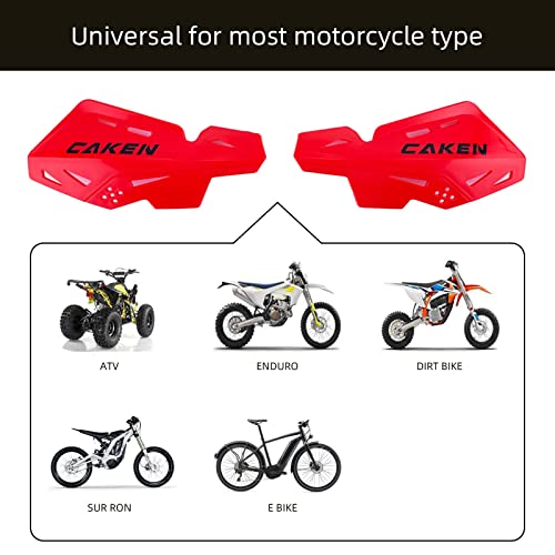 Universal 7/8" 22mm and 1 1/8" 28mm Handle Bar Hand Guards CNC Bracket for Dirt Bike Motocross ATV Scooter for CRF KLX KX LTR TRX SX SXF EXC XCW Grizzly hawk 250 Bicycles-Red - color: Red