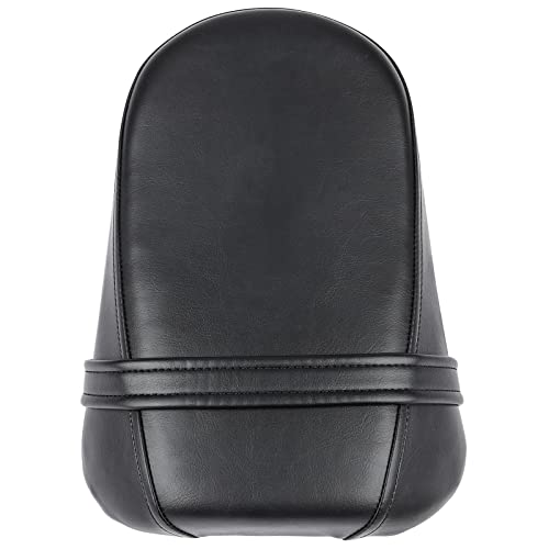 Black Synthetic Leather Rear Passenger Seat and Heavy Alloy Steel Foot Pegs Kit Compatible with Kawasaki Vulcan S 650 VN650 2015-2025