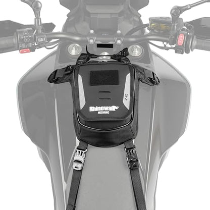Rhinowalk Motorcycle Fuel Tank Bag,Motorbike Tank Bag with Mobile Phone Pocket, Thigh bag,Leg Waist Chest Pouch,2.4L Backpack Motor Cycle Accessories - style: Without Magnetic