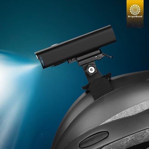BrightRoad Bike Helmet Light 850 Lumens, Bike Headlight with 7 Modes, 650 Fit Distance, Rechargeable Bike Lights for Night Riding with Bicycle Light Mount Helmet Holder, Mountain Bike Headlight