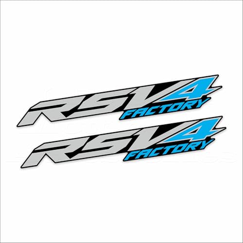 Motorcycle Rear Fairing Reflective Sticker Decals- Waterproof Decal Compatible with Aprilia RSV4 2021-2024 (Gray-Light-Blue) - color: Gray-light-blue