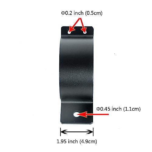 2.6 Inch Bull Bar Tube Mount Clamps JIUHUAN LED Light Bar Mounting Brackets Roof Roll Cage Holders for Offroad Trucks ATV SUV 2pcs - size: 2.6inch-L002