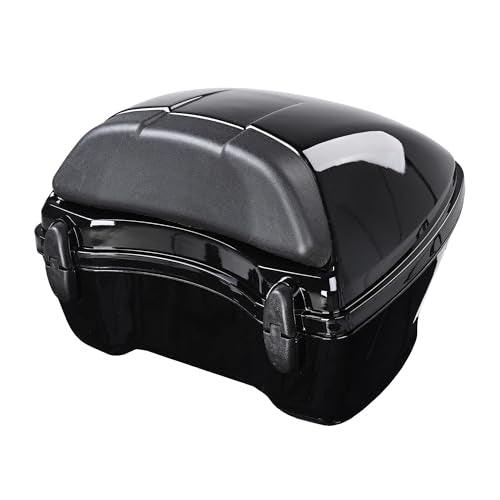 Motorcycle Trunk Top Case Motorcycle Tour Tail Box Lockable Storage Carrier Case for Helmet Luggage Black 33L(33L) - size: 33L