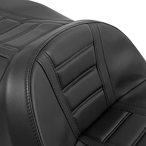 Hammock Drive River Seat - Motorcycle Seat Cushion Fit for Harley Touring Road Glide FLTRX 2009-2023 Road Glide Limited FLTRK 2020-2023 Ultra Limited FLHTK 2009-2023 - color: B# Black