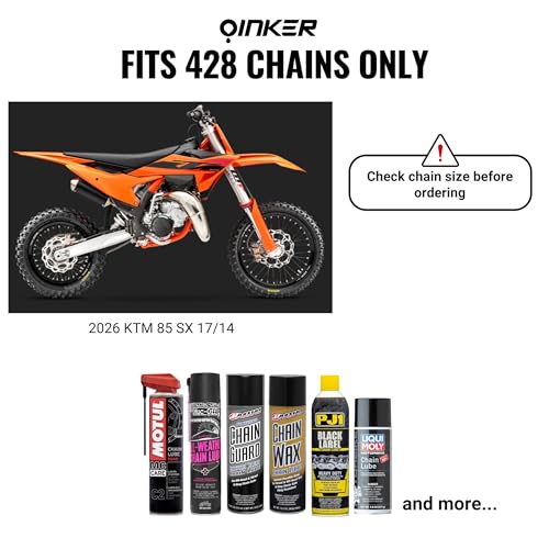 Oinker Motorcycle Chain Lube Applicator | Mess-Free Chain Wax, Chain Cleaner Attachment | for 428 Chain Size - size: 428 Chain Size