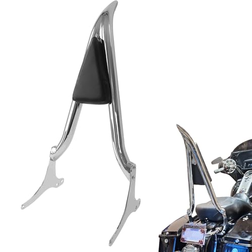 Motorcycle hd Backrest Sissy Bar Passenger Back Rest Pad Compatible for Harley Touring Road Glide Road King CVO Street Glide Electra Glide 1997-2008 (26" Chrome) - color: Chrome, size: 1997-2008