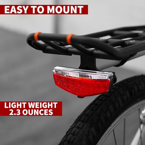 BV Bike Lights for Night Riding LED Bike Tail Light - Bicycle Light Battery-Powered/Rechargeable - Rear Bike Light Weather Resistant - Visible Up to 1500ft Bicycle Tail Light LED Bike Light - size: Rear Carrier Mount - A - Single