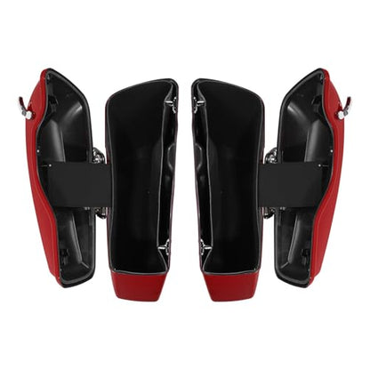HR3 21RGS Billiard Red/Vivid Black Hard Saddlebags Compatible with 2021 Road Glide Special FLTRXS (Replace for OEM) Fit for 2014-2023 Harley Touring Models - color: Billiard Red / Vivid Black 2021RGS