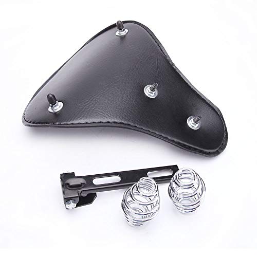 13" Black Crocodile Skin Motorcycle Leather Driver Seat Cushion for Harley Davidson Sportster Chopper Bobber (Black-Crocodile) - color: Black-Crocodile