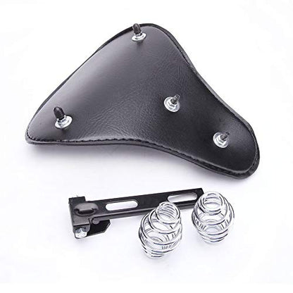 13" Black Crocodile Skin Motorcycle Leather Driver Seat Cushion for Harley Davidson Sportster Chopper Bobber (Black-Crocodile) - color: Black-Crocodile